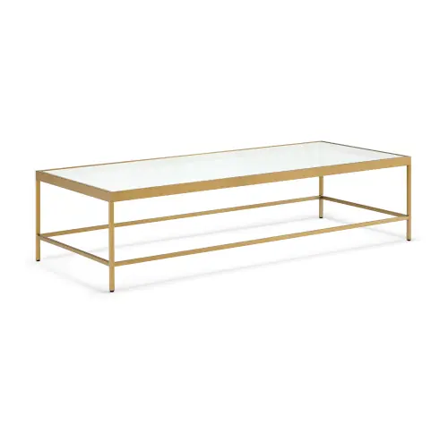 Vienna Rectangle Coffee Table - Glass/Brushed