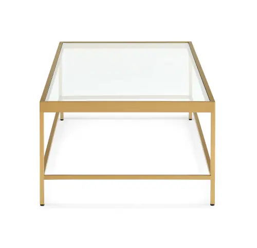 Vienna Rectangle Coffee Table - Glass/Brushed