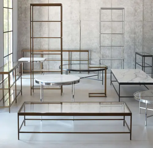 Vienna Large Low Bookcase - Pewter