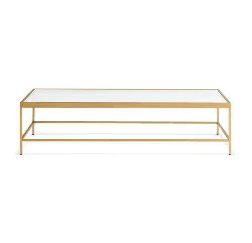 Vienna Rectangle Coffee Table - Glass/Brushed