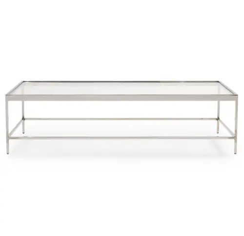 Vienna Rectangle Coffee Table - Glass/Steel