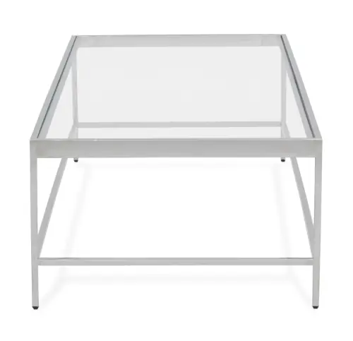 Vienna Rectangle Coffee Table - Glass/Steel