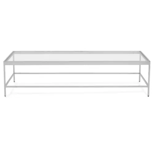 Vienna Rectangle Coffee Table - Glass/Steel