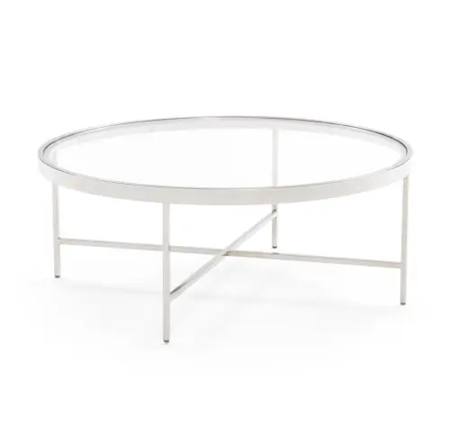 Vienna Round Coffee Table - Glass/Steel