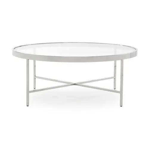 Vienna Round Coffee Table - Glass/Steel