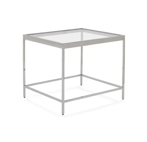 Vienna Side Table - Glass/Stainless Steel