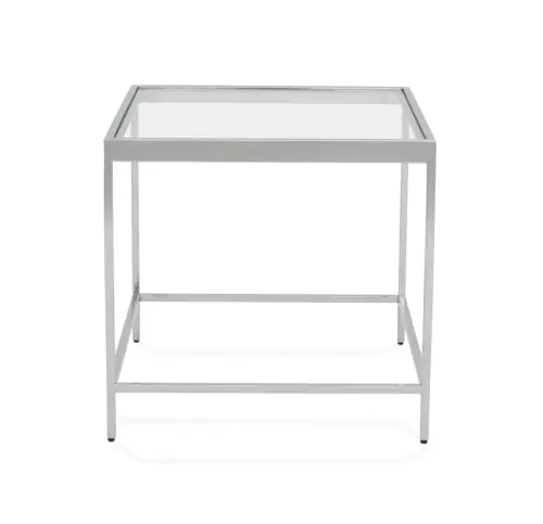 Vienna Side Table - Glass/Stainless Steel