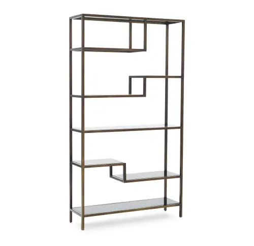 Filmore Bookcase - Antique Brass