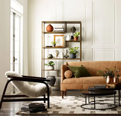 Filmore Bookcase - Antique Brass