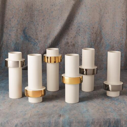 Silver Ring Vase-Low