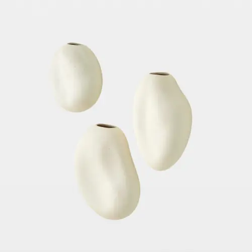 Calcasieu Wall Vases-Ivory