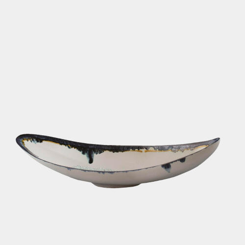Doris Glass Drip Canoe Bowl