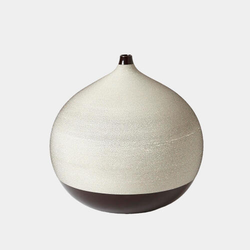 Pixelated Ball Vase-Black/Brown