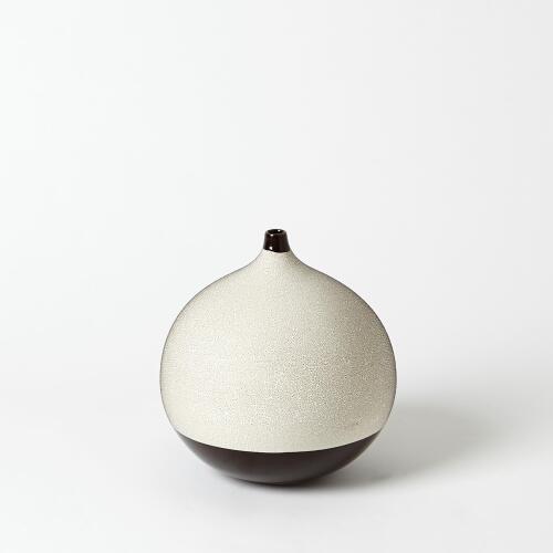 Pixelated Ball Vase-Black/Brown