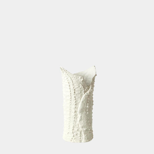 Crocodile Vase-Matte White
