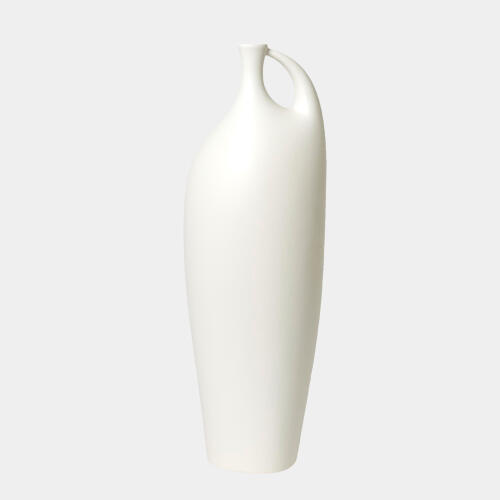 Indentation Vase-Matte White