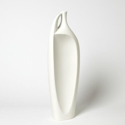 Indentation Vase-Matte White