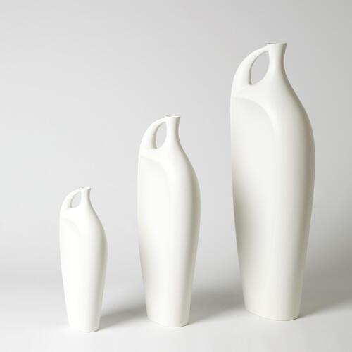 Indentation Vase-Matte White