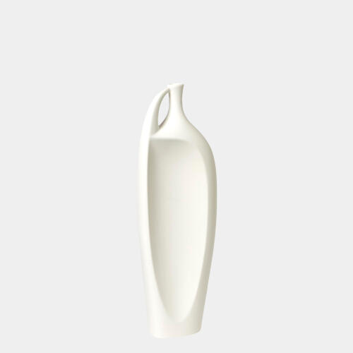 Indentation Vase-Matte White