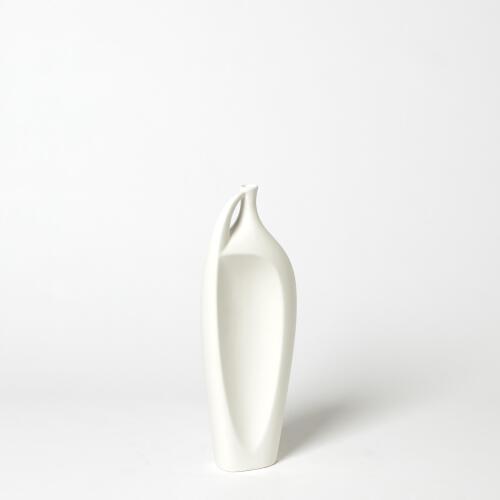 Indentation Vase-Matte White