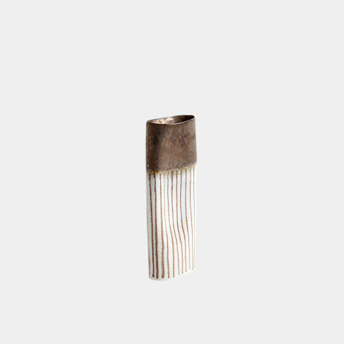 Azha Reactive Bronze Stripe Vase