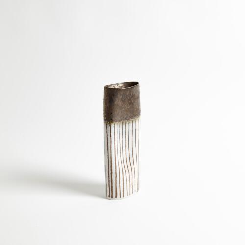 Reactive Bronze Stripe Vase
