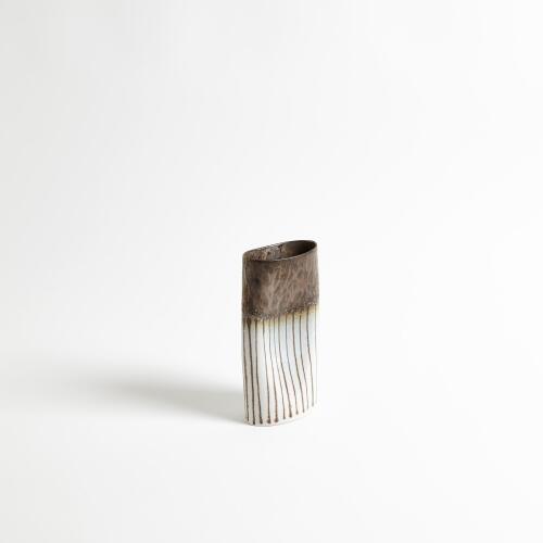 Reactive Bronze Stripe Vase