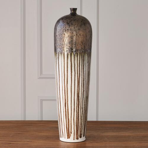 Reactive Bronze Stripe Vessel