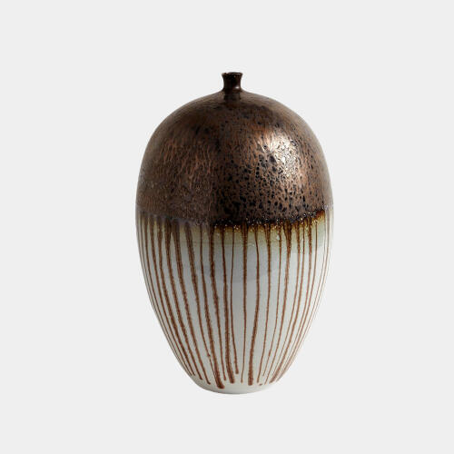 Azha Reactive Bronze Stripe Vessel