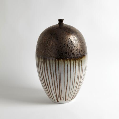 Reactive Bronze Stripe Vessel