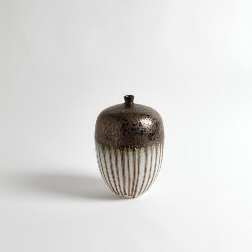 Reactive Bronze Stripe Vessel