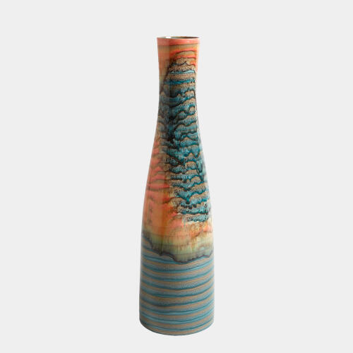 Watercolor Ringed Vase