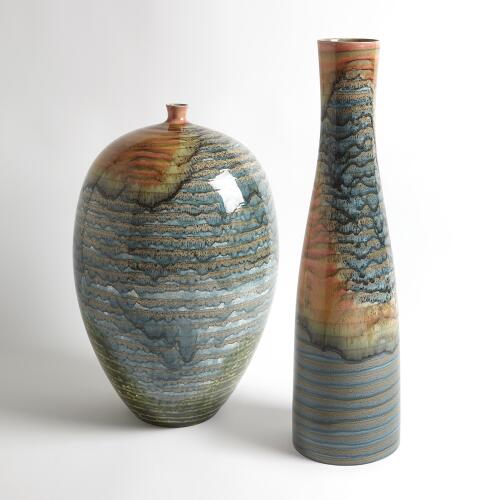 Watercolor Ringed Vase