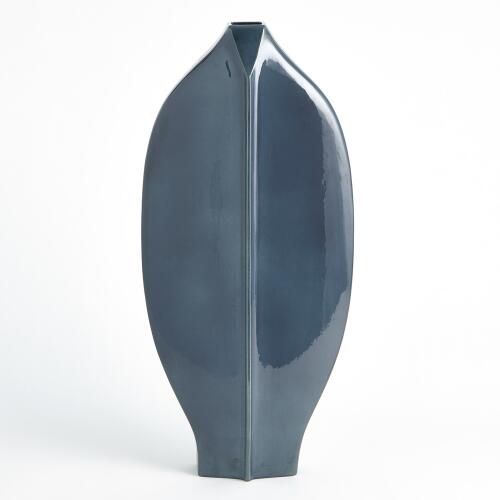 Center Ridge Vase-Blue