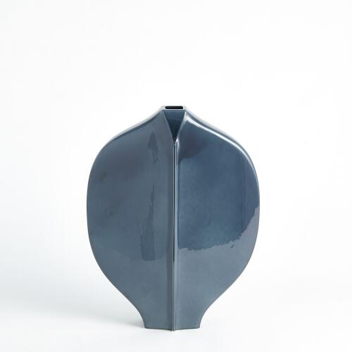Center Ridge Vase-Blue