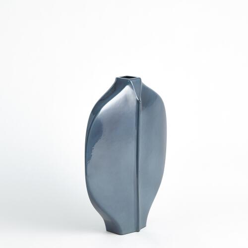 Center Ridge Vase-Blue