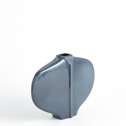 Center Ridge Vase-Blue