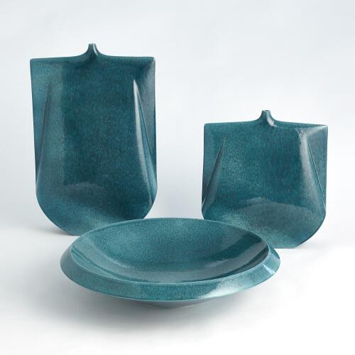 Kimono Vase-Teal