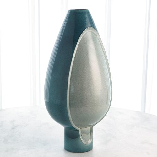 Two Tone Pod Vase-Azure