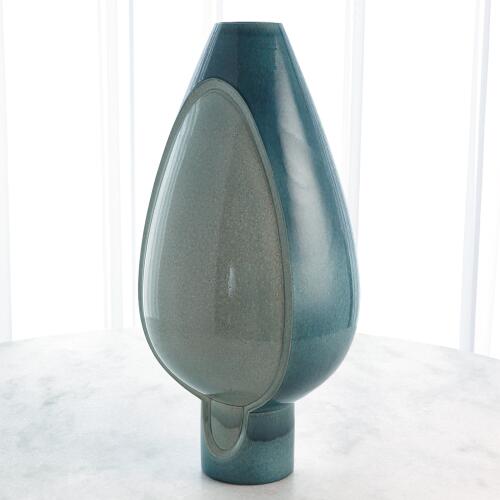 Two Tone Pod Vase-Azure