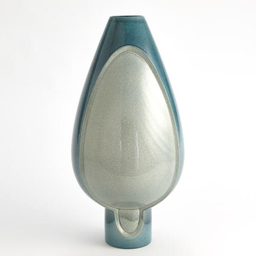 Two Tone Pod Vase-Azure