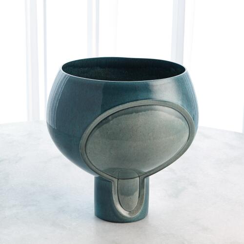 Two Tone Pod Vase-Azure