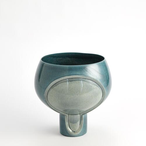 Two Tone Pod Vase-Azure