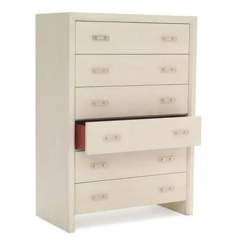 Malibu 6-Drawer Tall Dresser - White