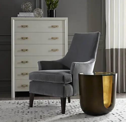 Malibu 6-Drawer Tall Dresser - Gray