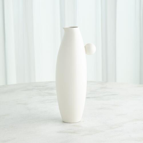 Ball Handled Pitcher-White