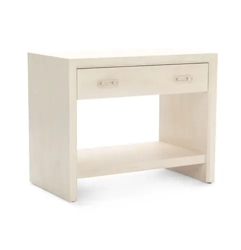 Malibu 1-Drawer Side Table - White