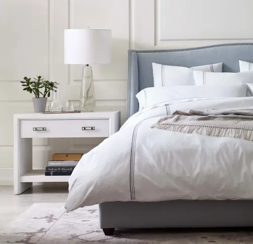 Malibu 1-Drawer Side Table - White