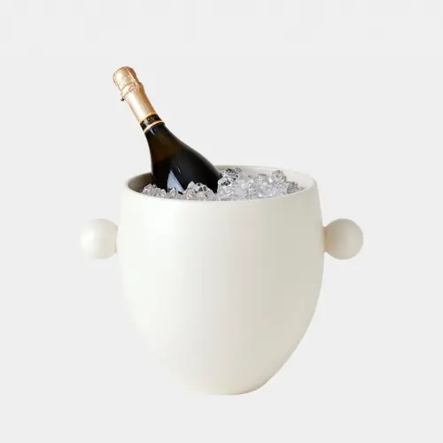Ball Handled Ice Bucket-White