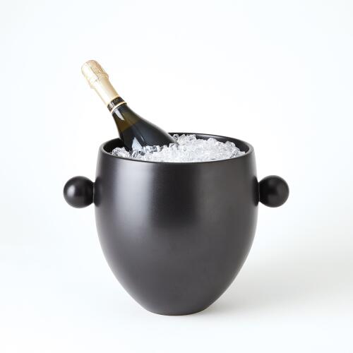 Ball Handled Ice Bucket-Black